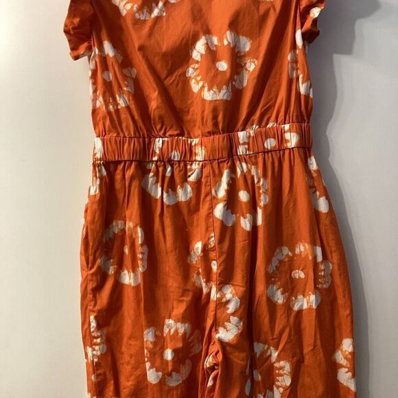 Busayo Collective Orange Ruffle Jumpsuit Women’s Size 6 - Picture 12 of 16
